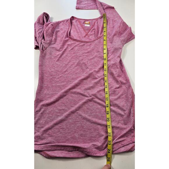 Lucy sz S performance lightweight pink heathered long sleeve active yoga top - Picture 5 of 6